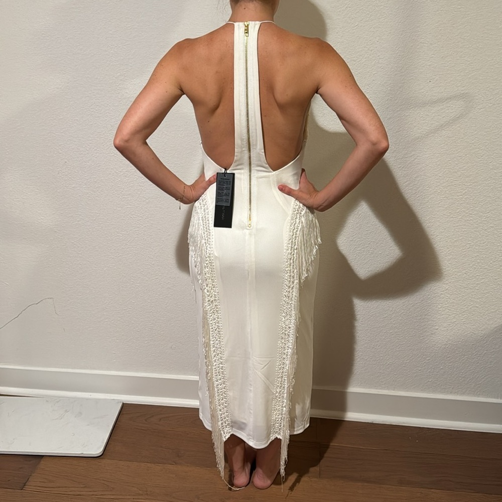 Bridal fringe cocktail dress - Picture 3 of 6